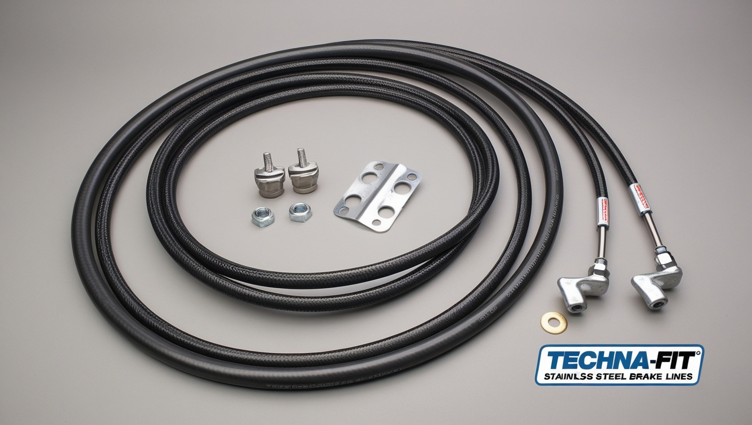 Techna-Fit Braided Stainless Steel Brake Lines 944 POR